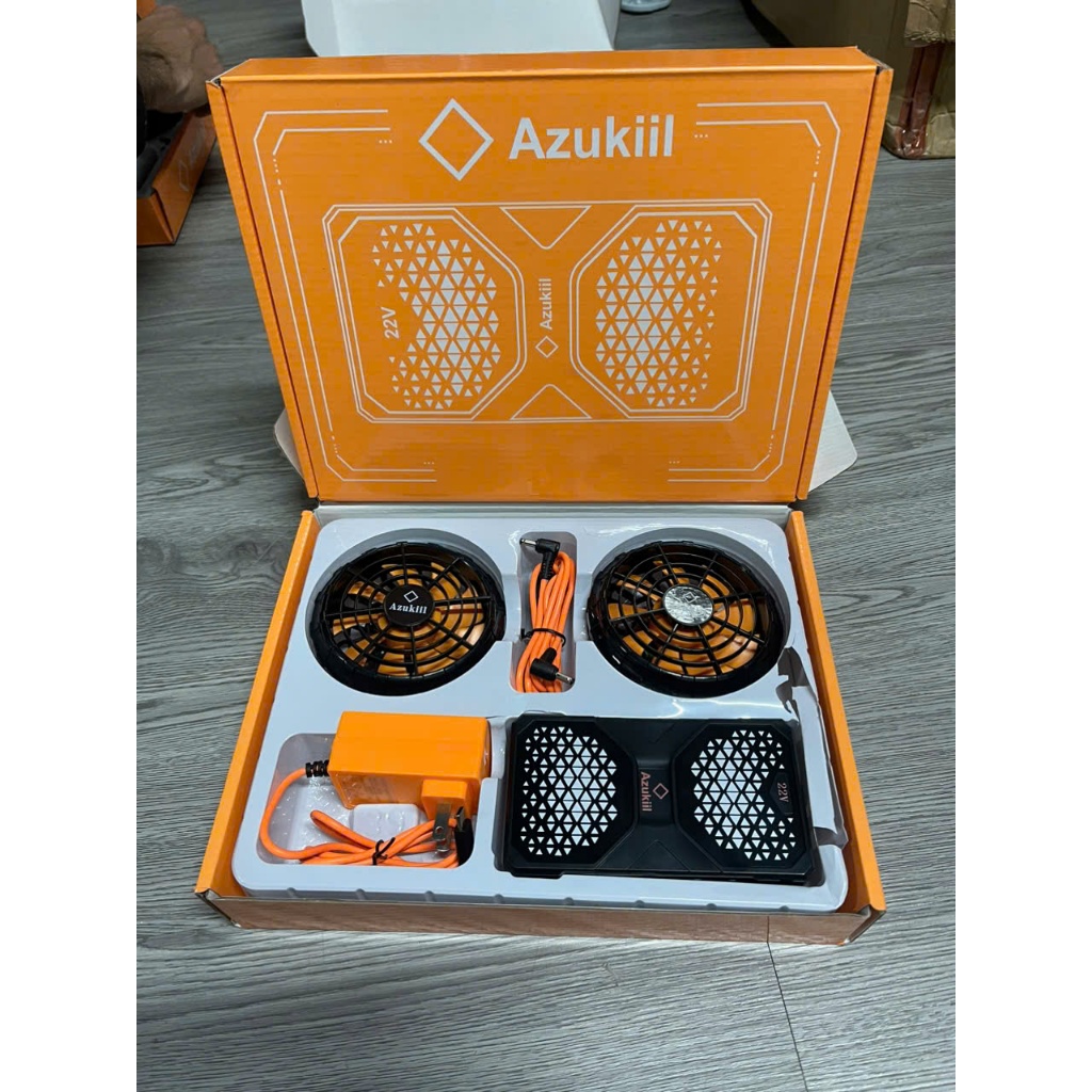 Bộ Pin Quạt Áo Điều Hòa AZUKIIL Nhật bản mới nhất năm 2025 Quạt 22V - 86000MAH- [ BẢO HÀNH 1 NĂM - LỖI 1 ĐỔI 1 ]----
