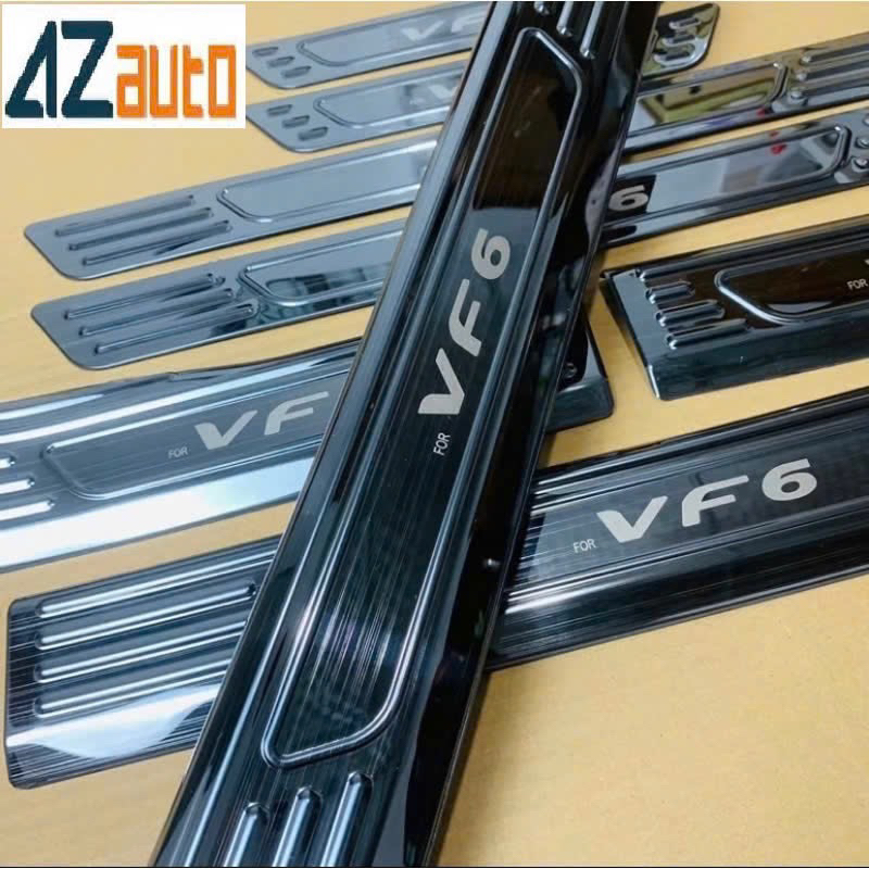 Ốp bậc cửa, nẹp bước chân xe Vinfast VF6 vân Titan hàng đẹp