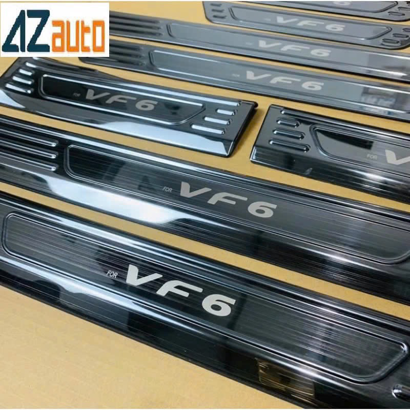 Ốp bậc cửa, nẹp bước chân xe Vinfast VF6 vân Titan hàng đẹp