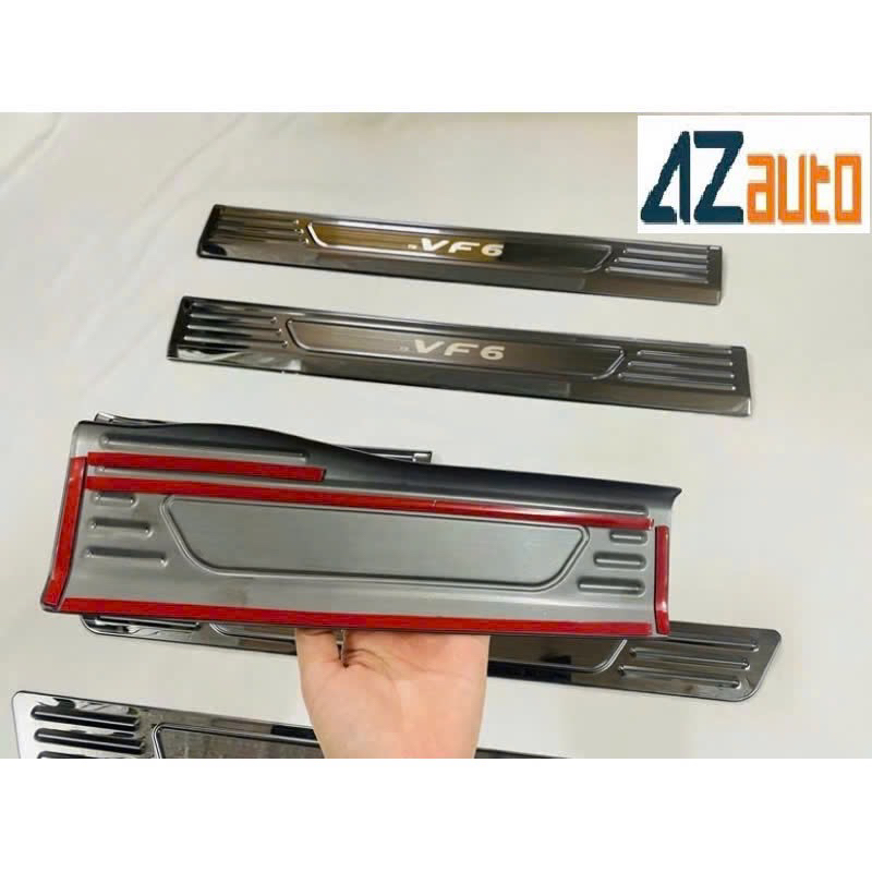 Ốp bậc cửa, nẹp bước chân xe Vinfast VF6 vân Titan hàng đẹp