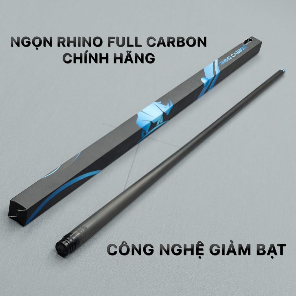 Ảnh Ngọn Bida Lỗ Carbon RHINO Ren MINI UNILOC Chính Hãng 1