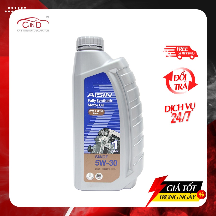Nhớt Động Cơ AISIN ESEN0531P 5W-30 SN / CF Pao & Ester Blend 1L