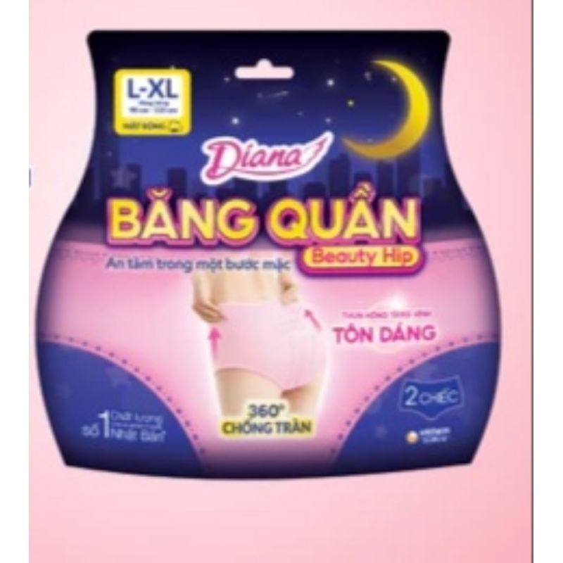 1 gói Băng vệ sinh dạng quần Diana Beauty hip/(cool) size SM/ML/XL 2 chiếc