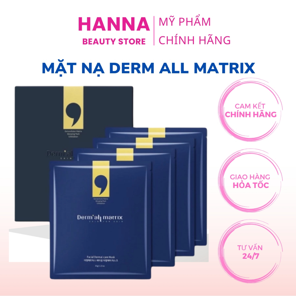 Mặt Nạ Thạch DERM ALL MATRIX, Mask Collagen Dưỡng Ẩm Hàn Quốc Hộp 4 ...
