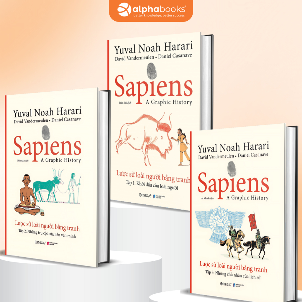Bộ Sách Sapiens: Lược Sử Loài Người Bằng Tranh Tập 1+2+3 (Yuval
