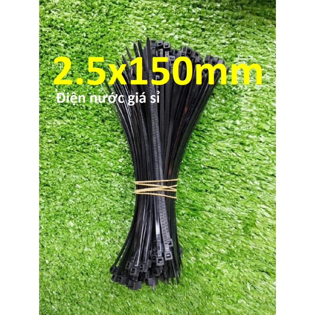 1 Kg Dây Rút Nhựa Đen, Dây Thít Đen 15cm (1.5 tấc) Nylon PA66 Cao Cấp ...