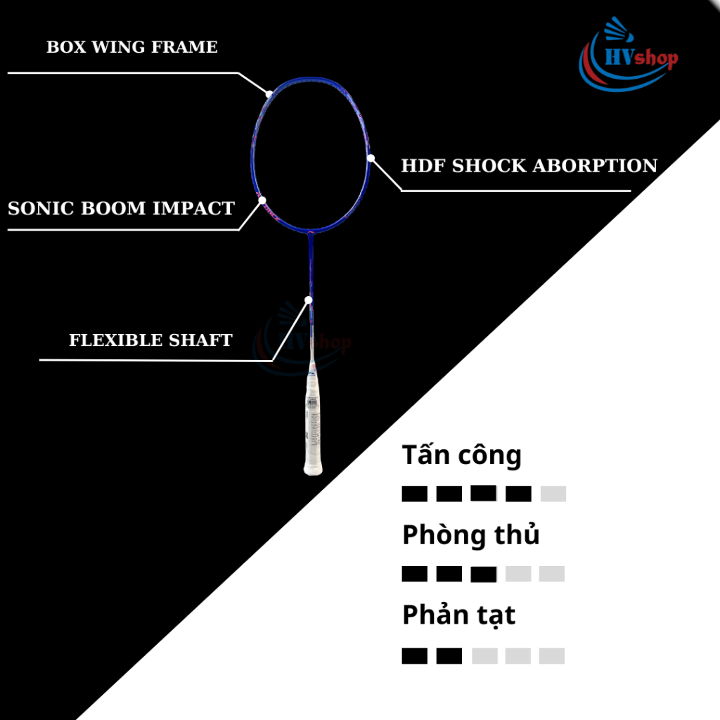 Vợt cầu lông Lining Axforce 20 chính hãng, KHUNG CHƯA CĂNG, kèm quà tặng hấp dẫn - HVShop