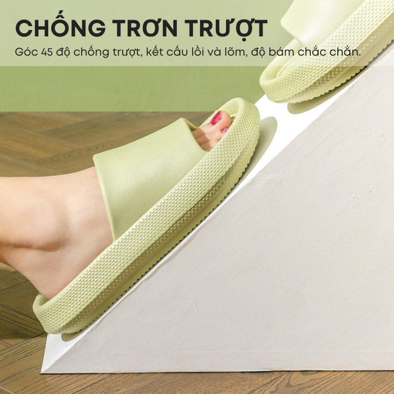 [8 MÀU] Dép đi trong nhà nam nữ bằng nhựa EVA đế dày 4cm siêu êm siêu nhẹ chống trượt cao cấp | 206