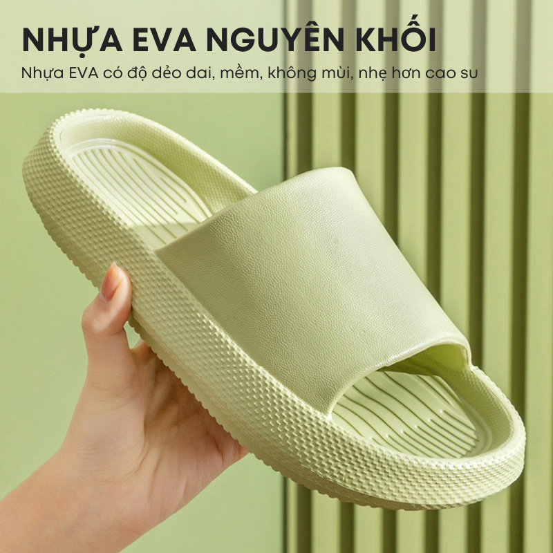 [8 MÀU] Dép đi trong nhà nam nữ bằng nhựa EVA đế dày 4cm siêu êm siêu nhẹ chống trượt cao cấp | 206