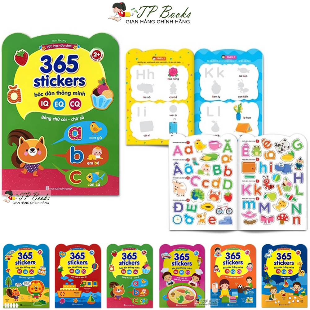 Sách - 365 Sticker Bóc Dán Thông Minh - Chủ Đề Bảng Chữ Cái - Chữ Số ...