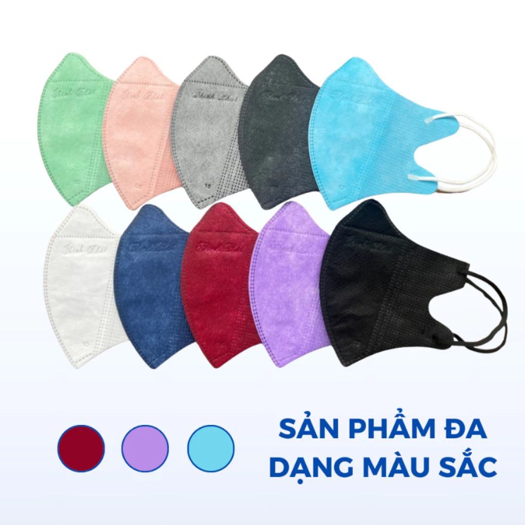 100 chiếc khẩu trang y tế 5D Thịnh Phát 3 lớp kháng khuẩn kháng giọt bắn chống tia UV