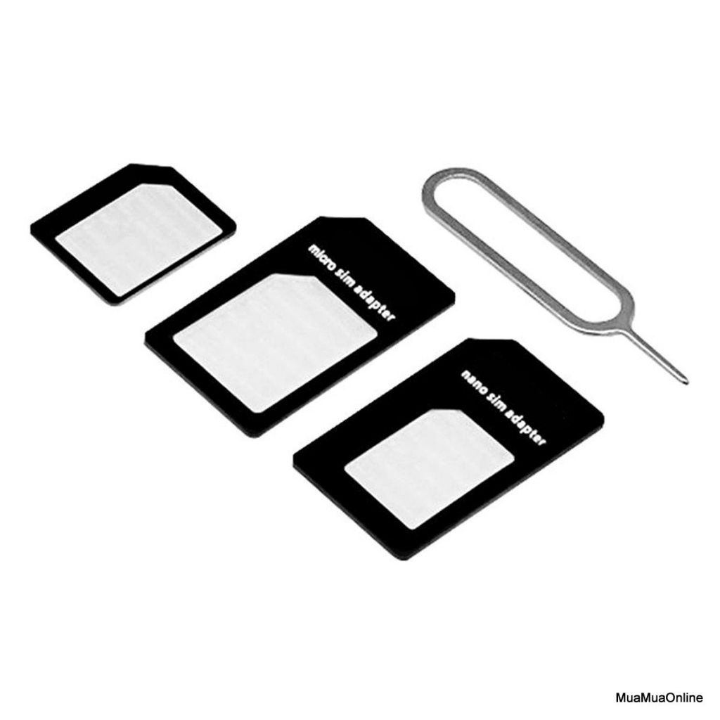 Bộ Khay đựng Sim, Chuyển đổi Khay Sim kèm Que chọc sim, Bộ khay sim đa năng