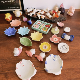 [Ảnh Thật] Gác Đũa Tượng Cute Mộc Decor Trang Trí Mini - Gốm Nhật 2hand