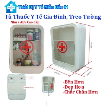 Tủ Thuốc Y Tế Gia Đình Nhựa ABS, Tủ Thuốc Treo Tường