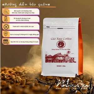 Cà Phê Gió Xưa High Grade,Nguyên hạt, Pha máy đậm chất truyền thống, độ chín tự nhiên >=98%,