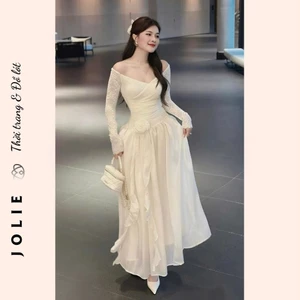 Đầm Váy Ren Trễ Vai Phối Tơ Dịu Dàng Nữ Tính JOLIE