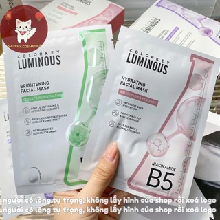 [COLORKEY] (Miếng Lẻ) Mặt Nạ Giấy COLORKEY Luminous B5 Facial Mask, Hỗ Trợ Cấp Ẩm Phục Hồi Da, 25ml