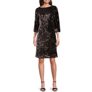 Đầm midi nhung đính kim sa vnxk dư IGNITE EVENINGS size 14w N102cm