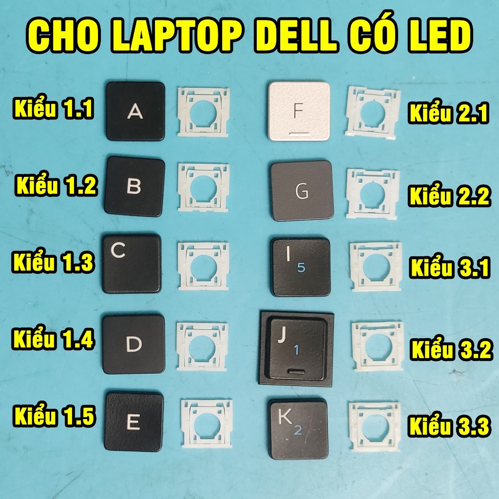 Keycap Phím lẻ - Xương phím + nút cho các dòng laptop Dell Inspiton ...