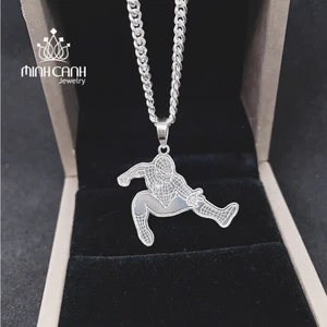 Dây Chuyền Bạc Siêu Nhân Người Nhện Khắc Tên Cho Bé Trai - Minh Canh Jewelry