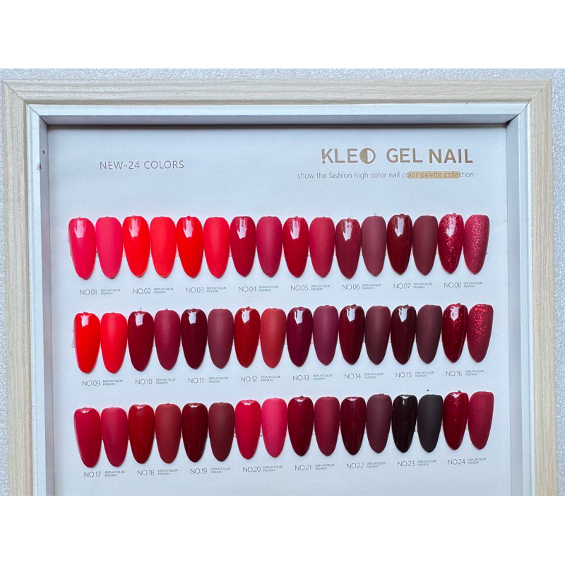[ƯU ĐÃI SẢN PHẨM MỚI] KLEO set sơn đỏ lẻ 24 màu chuyên dụng làm nail
