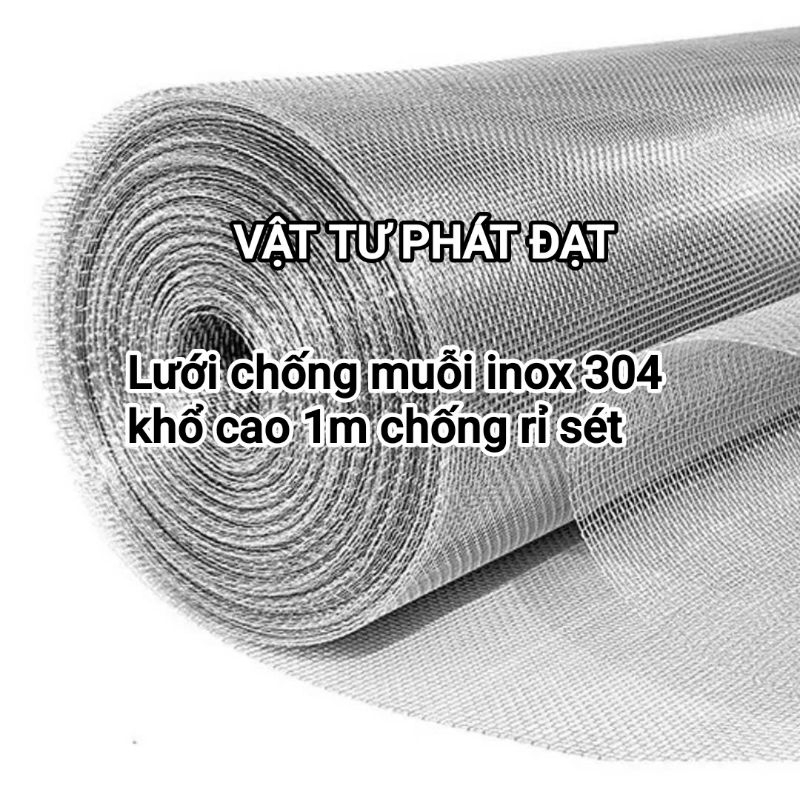 Lưới chống muỗi inox 304 khổ cao 1m chống rỉ sét dùng để ngăn chặn côn ...