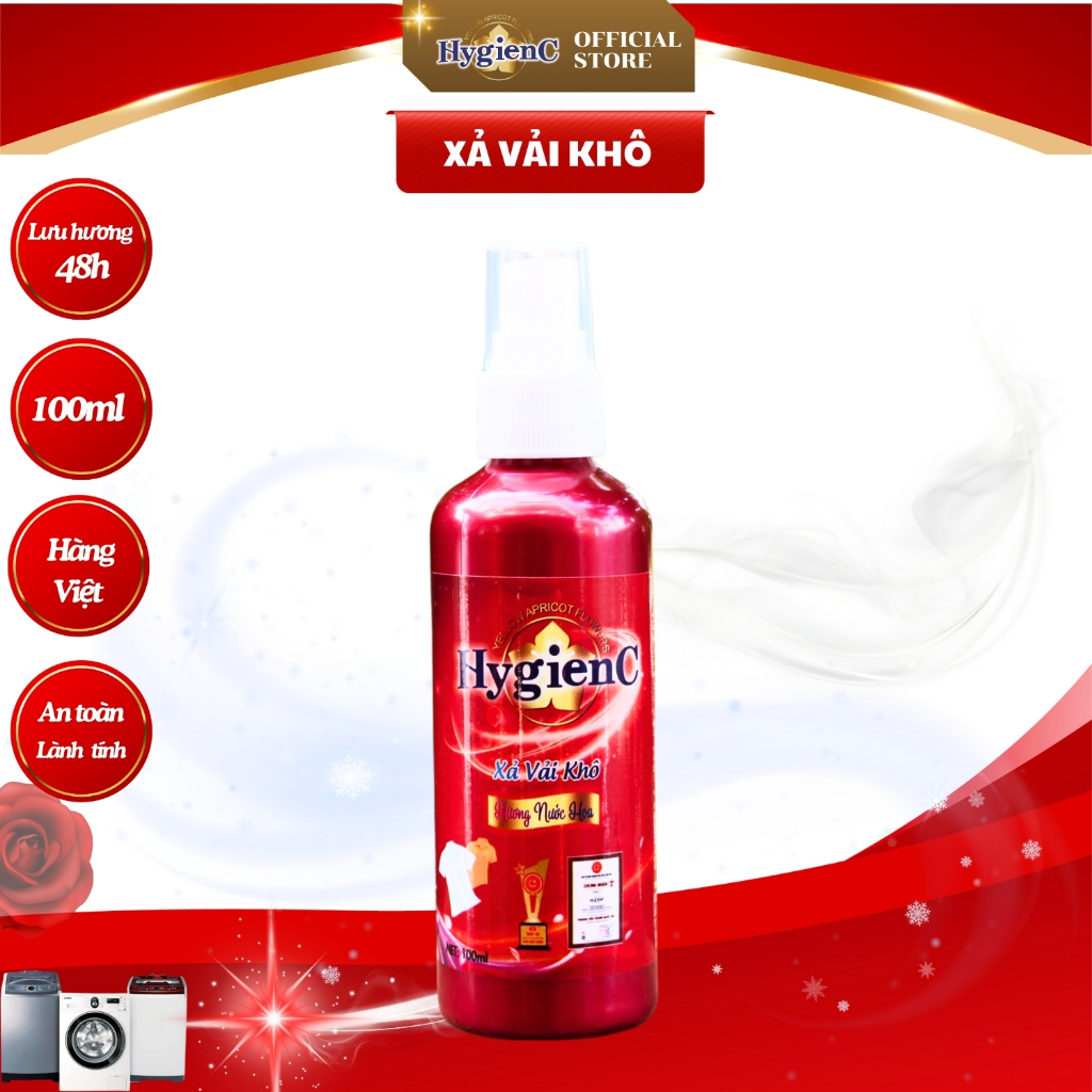 Ảnh Nước xả vải khô HygienC dạng xịt - Dung tích 100ml 2