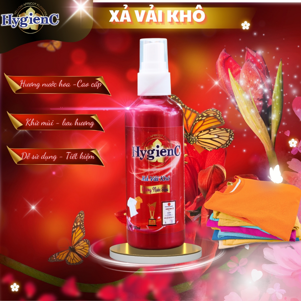 Ảnh Nước xả vải khô HygienC dạng xịt - Dung tích 100ml 4