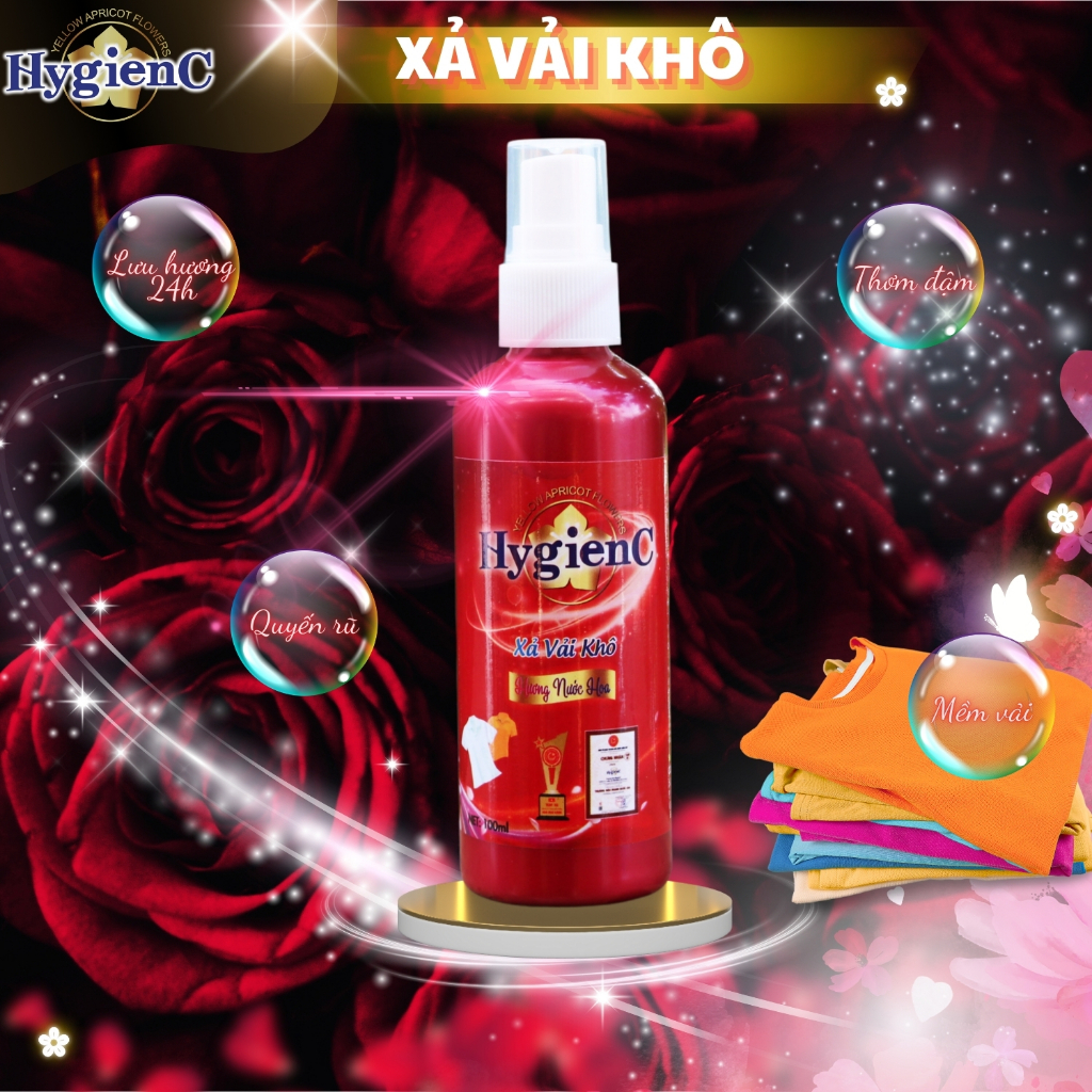 Ảnh Nước xả vải khô HygienC dạng xịt - Dung tích 100ml 3