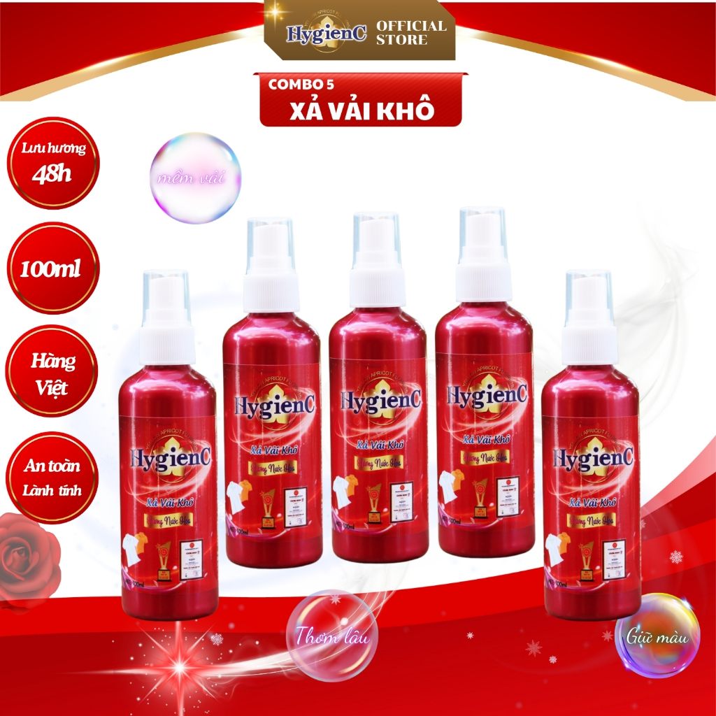 Ảnh Nước xả vải khô HygienC dạng xịt - Dung tích 100ml 1