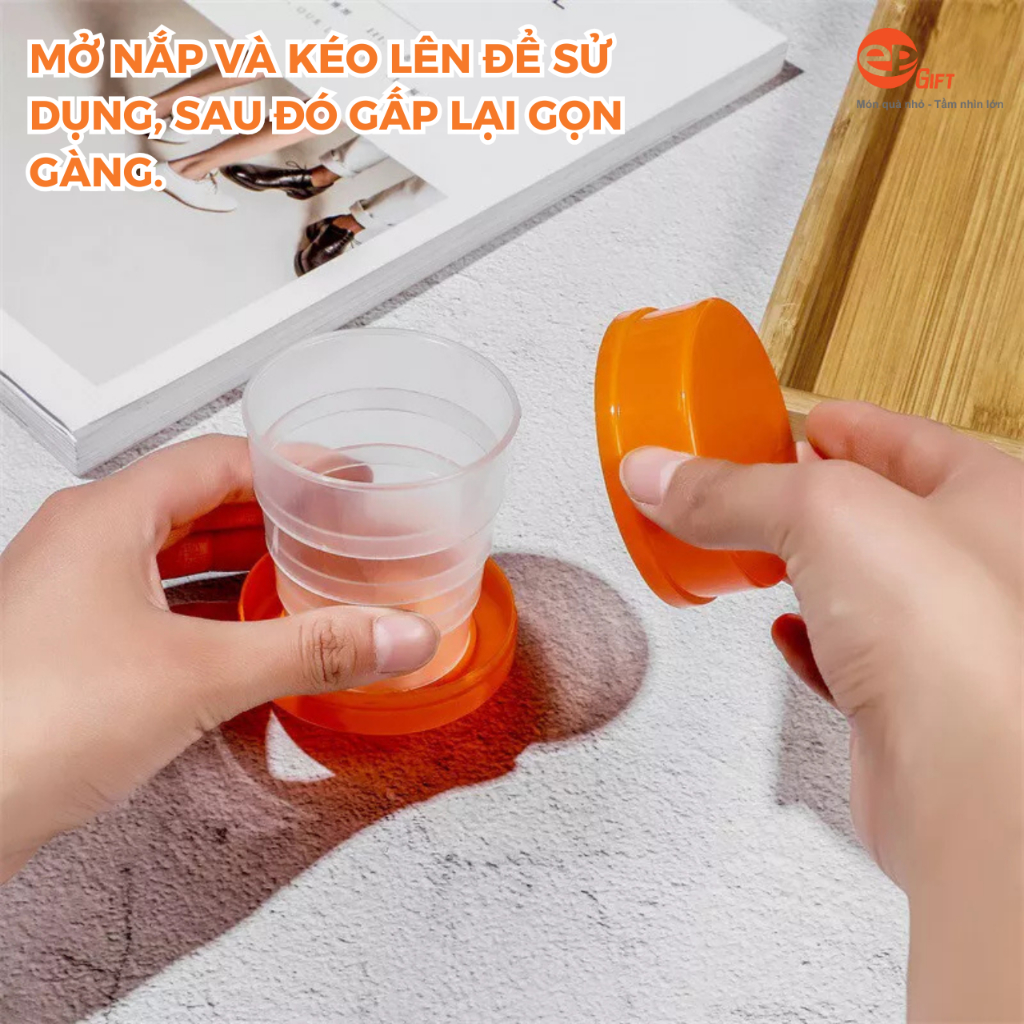 Cốc Nhựa Uống Nước Gấp Gọn Epvina Gift Dung Tích 150ml/300ml