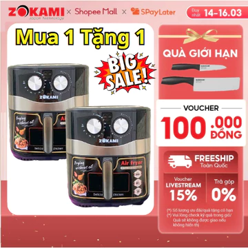 [ Giảm giá 70%] Nồi chiên không dầu ZOKAMI 10,5L - Nồi chiên không dầu - Nồi chiên không dầu