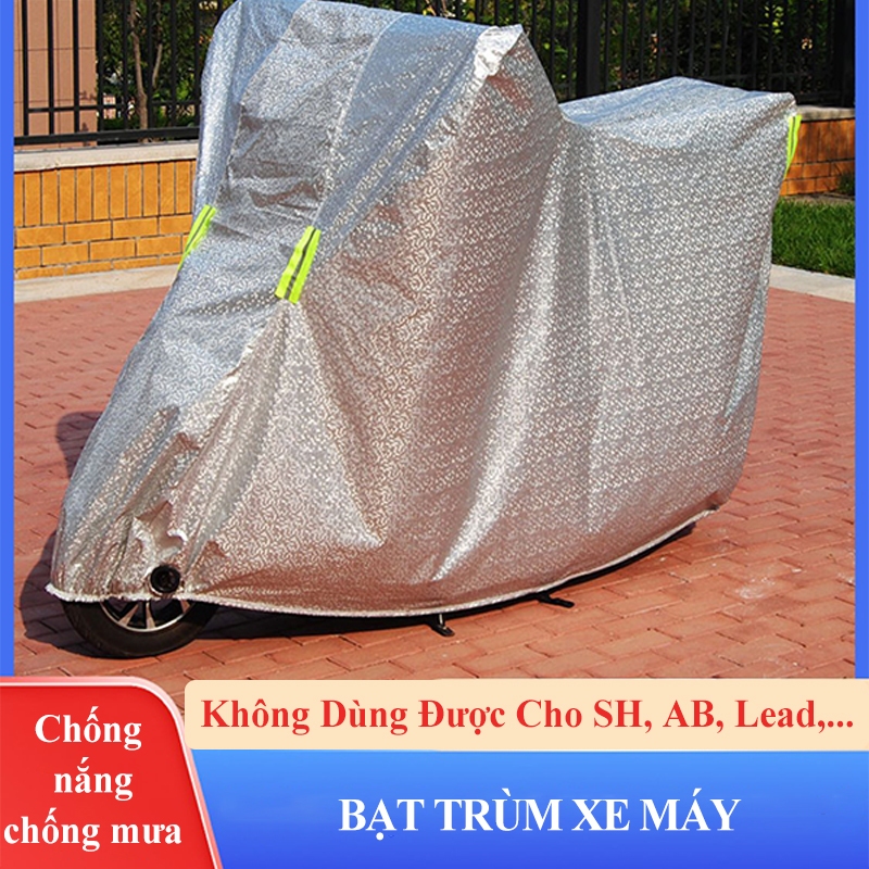 Bạc trùm che phủ xe máy MYT Bạt che xe máy chống thấm cao cấp Áo trùm xe máy che nắng che mưa hai lớp dày