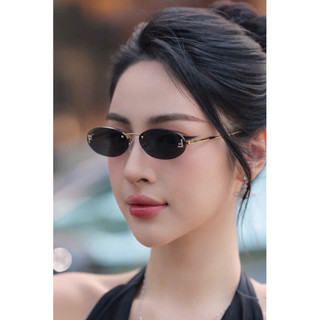 kính râm,kính mát gọng oval chữ đá sang chảnh-video shop tự quay