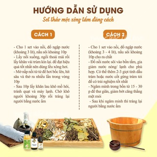 Lá thảo dược xông hơi toàn thân 1 set, lá xông thảo mộc tăng sức đề kháng, phục hồi sức khỏe