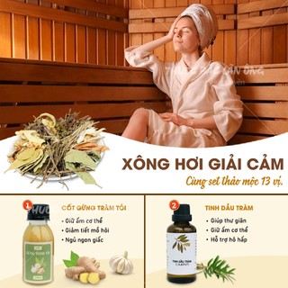 Lá thảo dược xông hơi toàn thân 1 set, lá xông thảo mộc tăng sức đề kháng, phục hồi sức khỏe