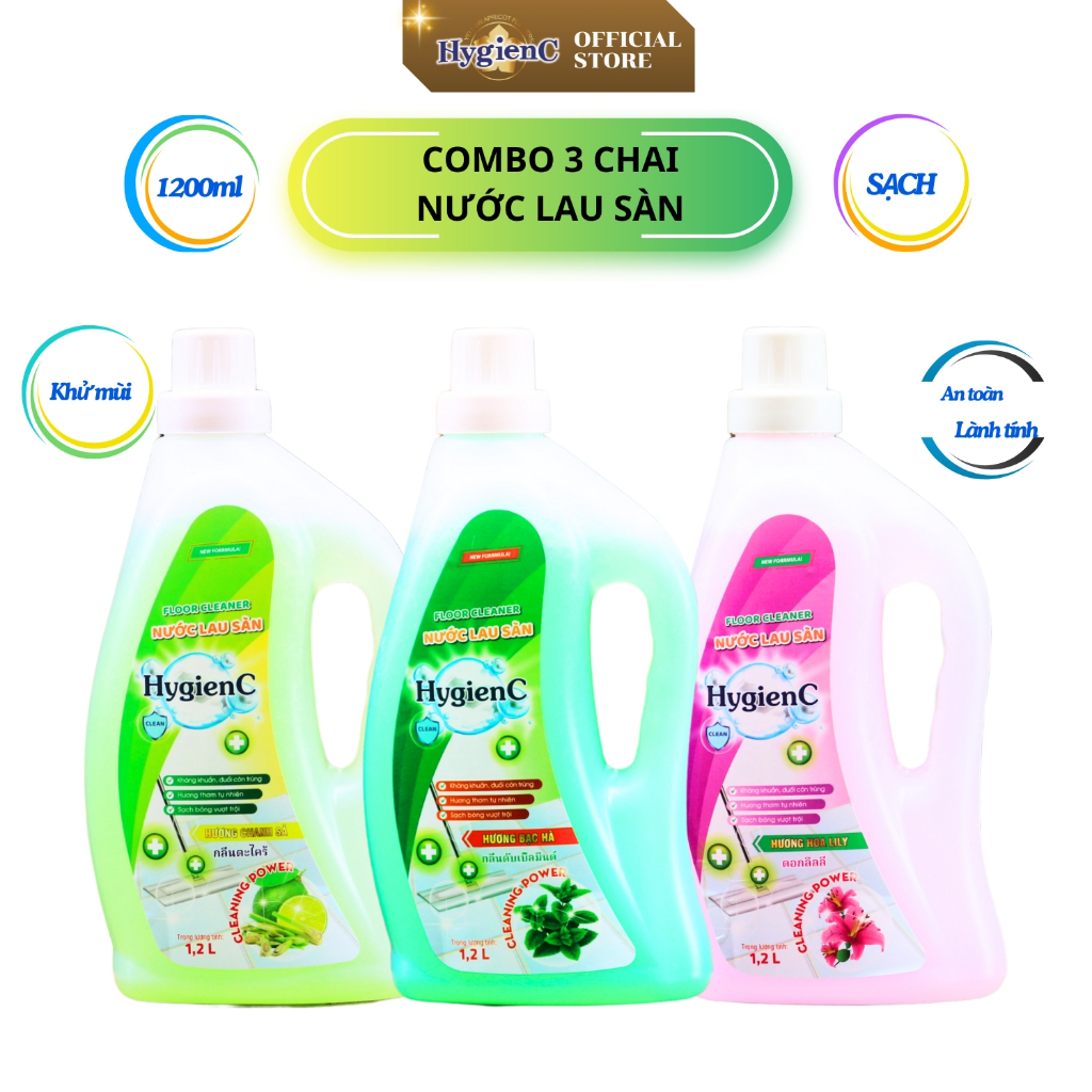 Ảnh Nước lau sàn nhà HygienC - Dung tích 1200ml Làm Sạch 1