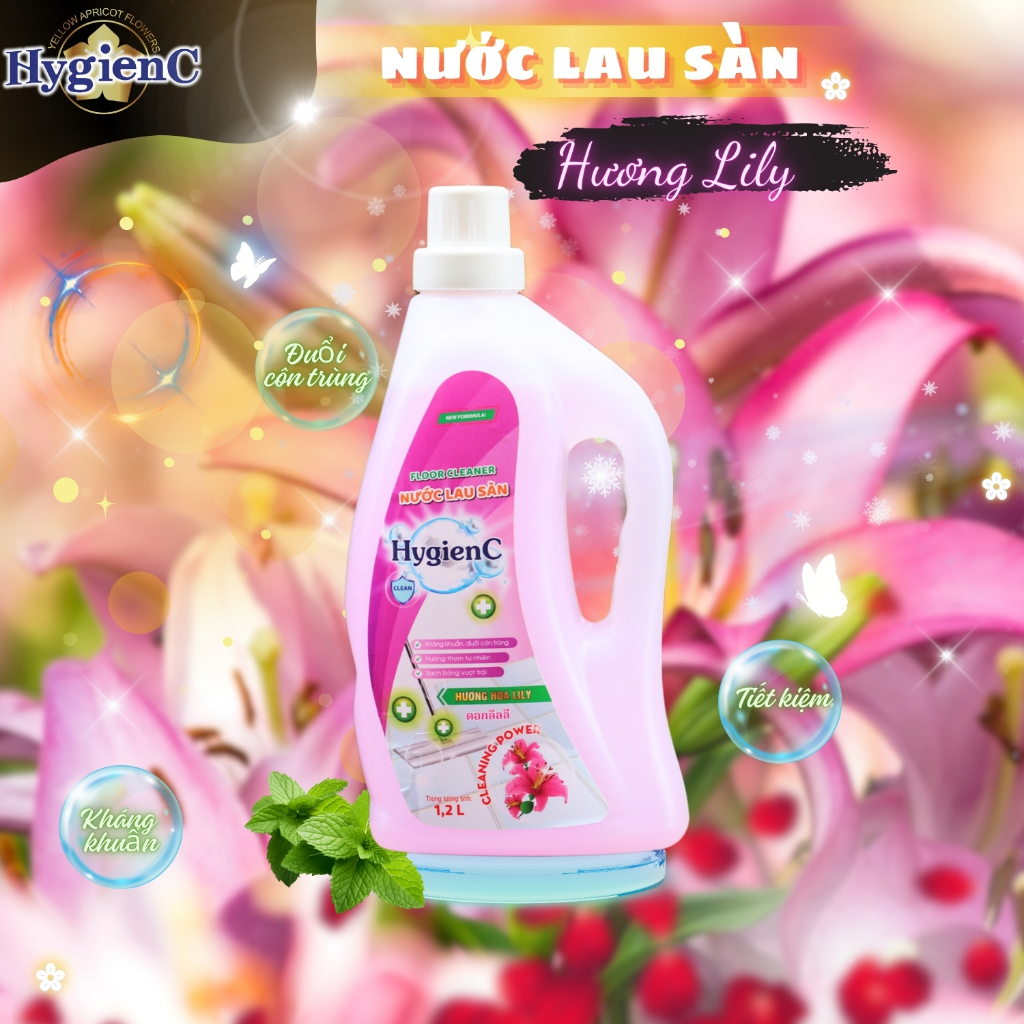 Ảnh Nước lau sàn nhà HygienC - Dung tích 1200ml Làm Sạch 4