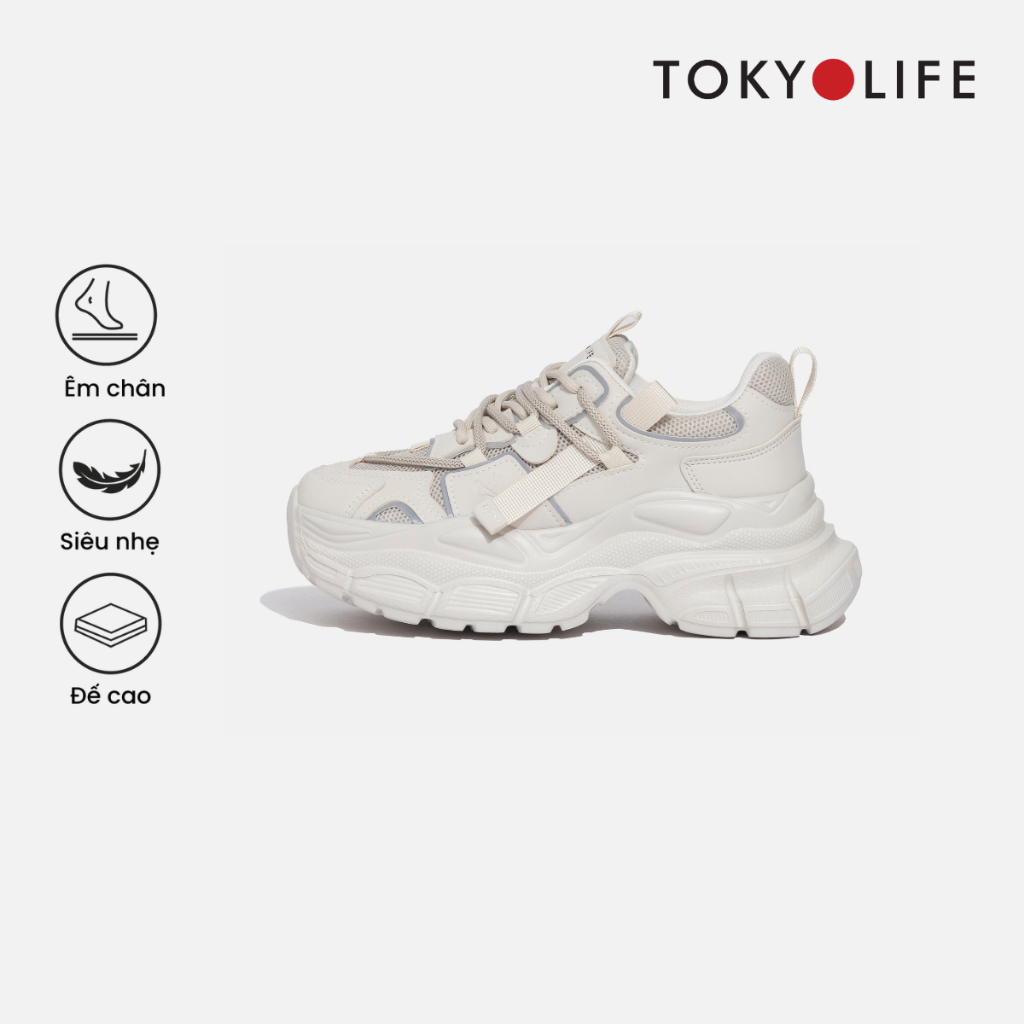 Giày thể thao nữ TOKYOLIFE đế cao 6.5 cm siêu êm chân phong cách thời trang dễ phối đồ 40004372