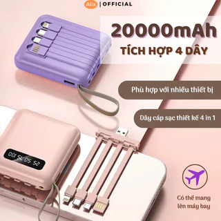 Sạc Dự Phòng Alix Không Dây 4 Đầu Tiện Lợi