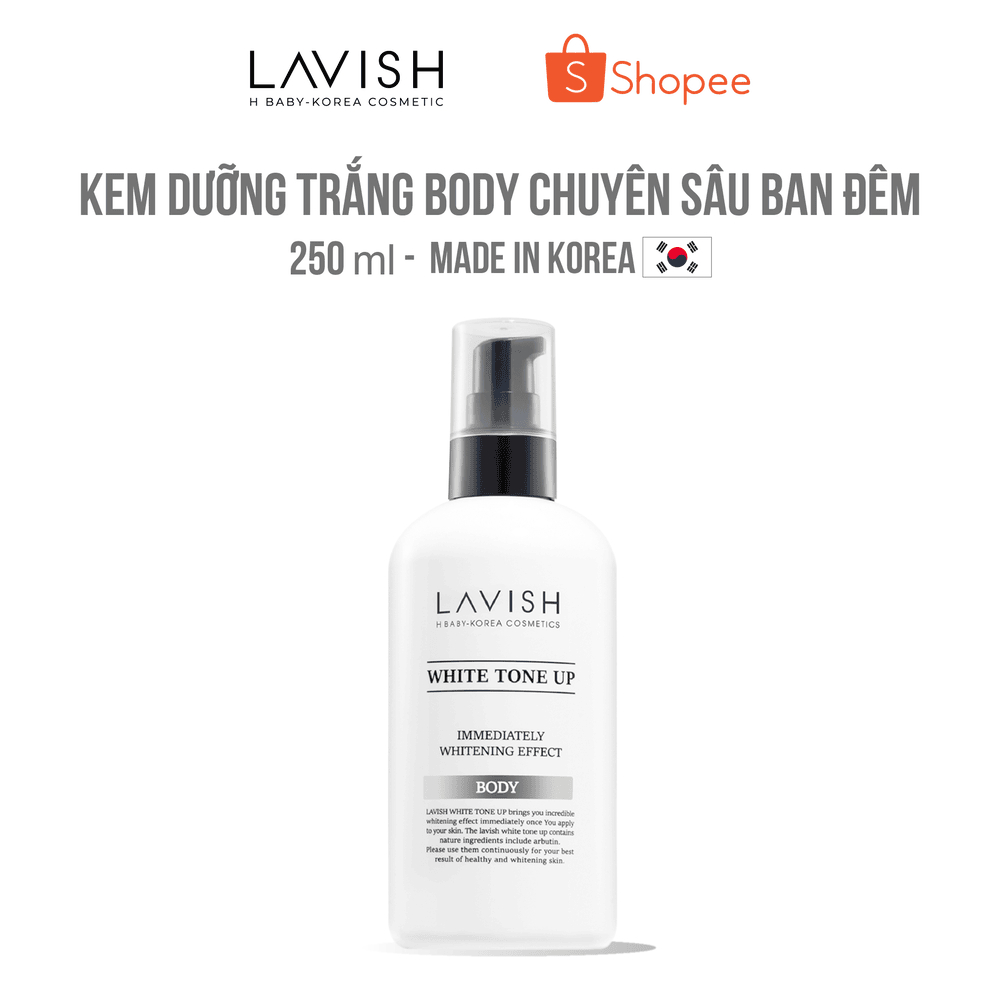 Ảnh Kem dưỡng trắng body Ban Đêm LAVISH H BABY 250ml 2