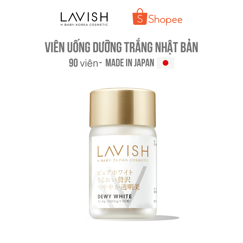 Ảnh DEWY WHITE LAVISH H BABY - 90 viên - Viên uống Nhật Bản làm trắng và căng bóng da 2