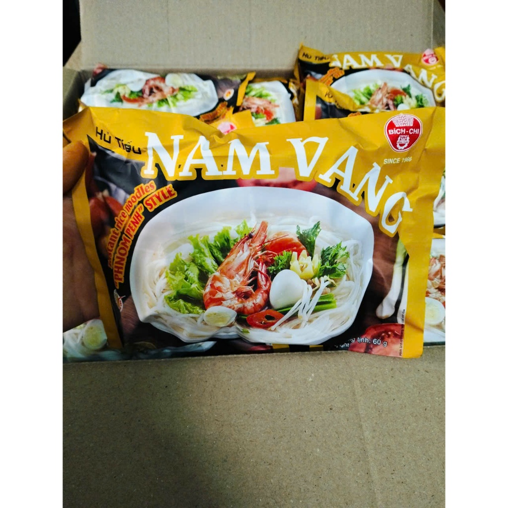 Thùng 30 gói Hủ Tiếu Nam Vang ăn liền hiệu Bích Chi 60gr x 30 gói