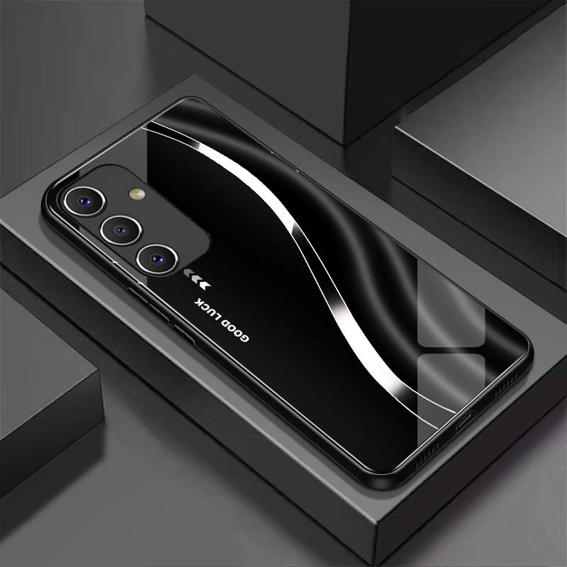 Ốp Lưng cho SAMSUNG A04S, A05S Mặt lưng kính cường lực, cao cấp Họa tiết