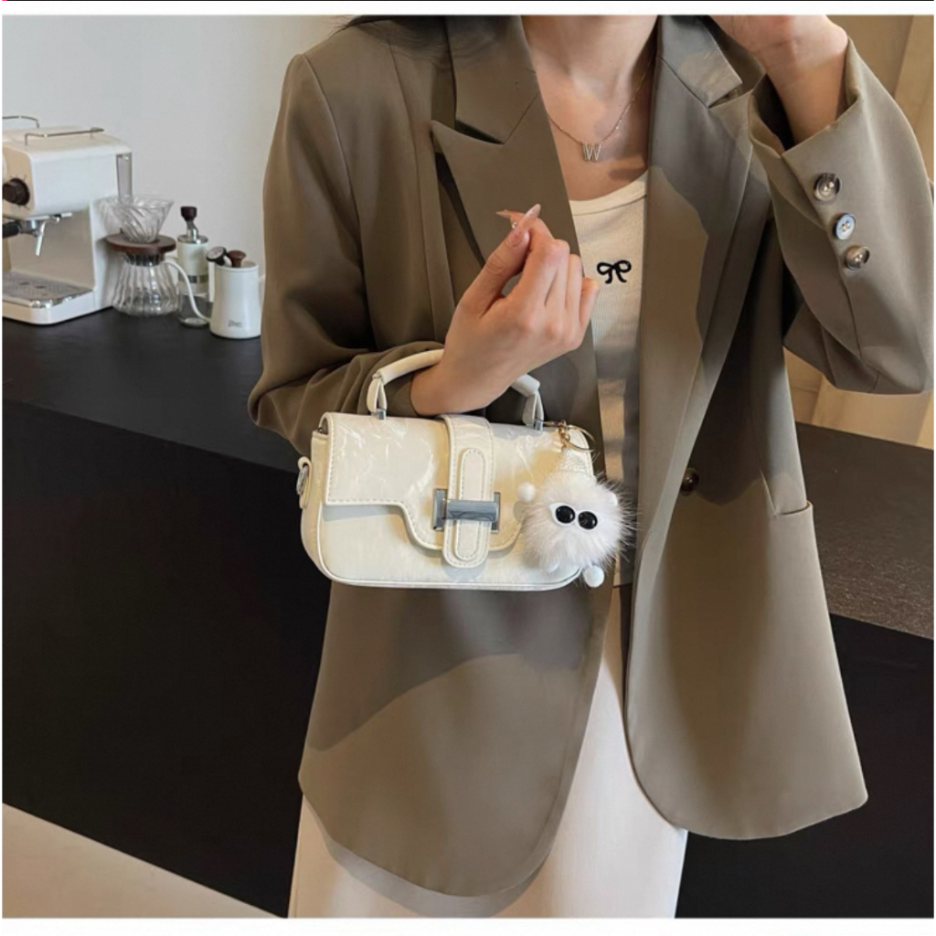 Túi Hộp 𝐒𝐚𝐦𝐩𝐭𝐲 Đeo Vai 5 Lớp Siêu Dày Đứng Form Đeo Chéo Nữ Phụ Kiện Gấu Tuyết Phong Cách Hàn Quốc 2025