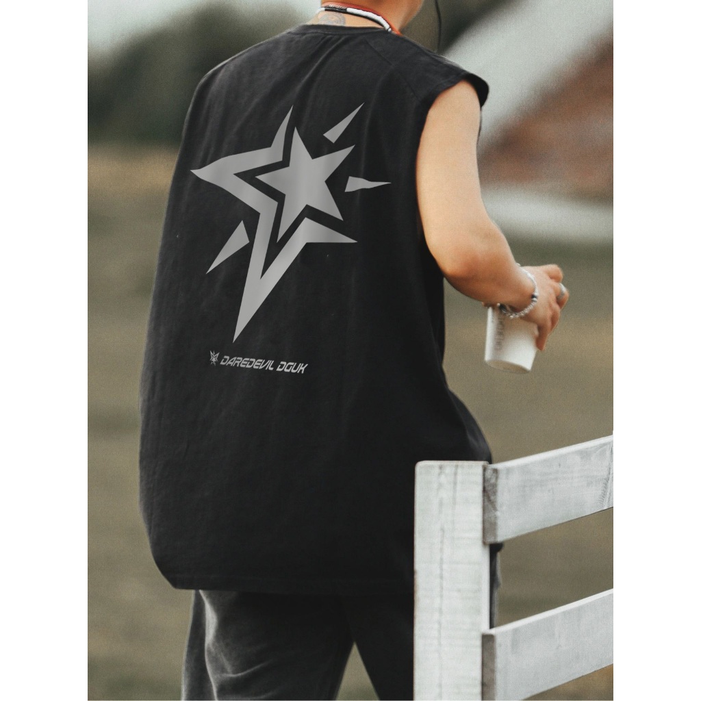 Áo Ba Lỗ Thể Thao Nam Nữ RedLabel In Họa Tiết "STAR", Áo Tanktop Sát Nách Nam Nữ Cotton Cá Tính TT46