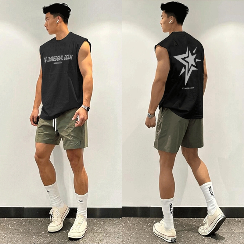 Áo Ba Lỗ Thể Thao Nam Nữ RedLabel In Họa Tiết "STAR", Áo Tanktop Sát Nách Nam Nữ Cotton Cá Tính TT46