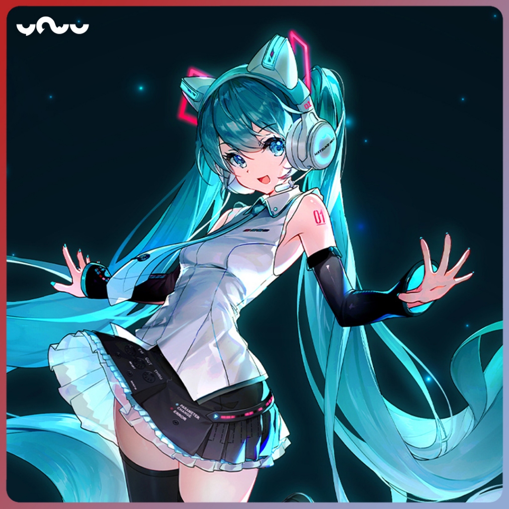 Hatsune Miku YOWU Cuffie Bluetooth Vocaloid Orecchio di Gatto Edizione