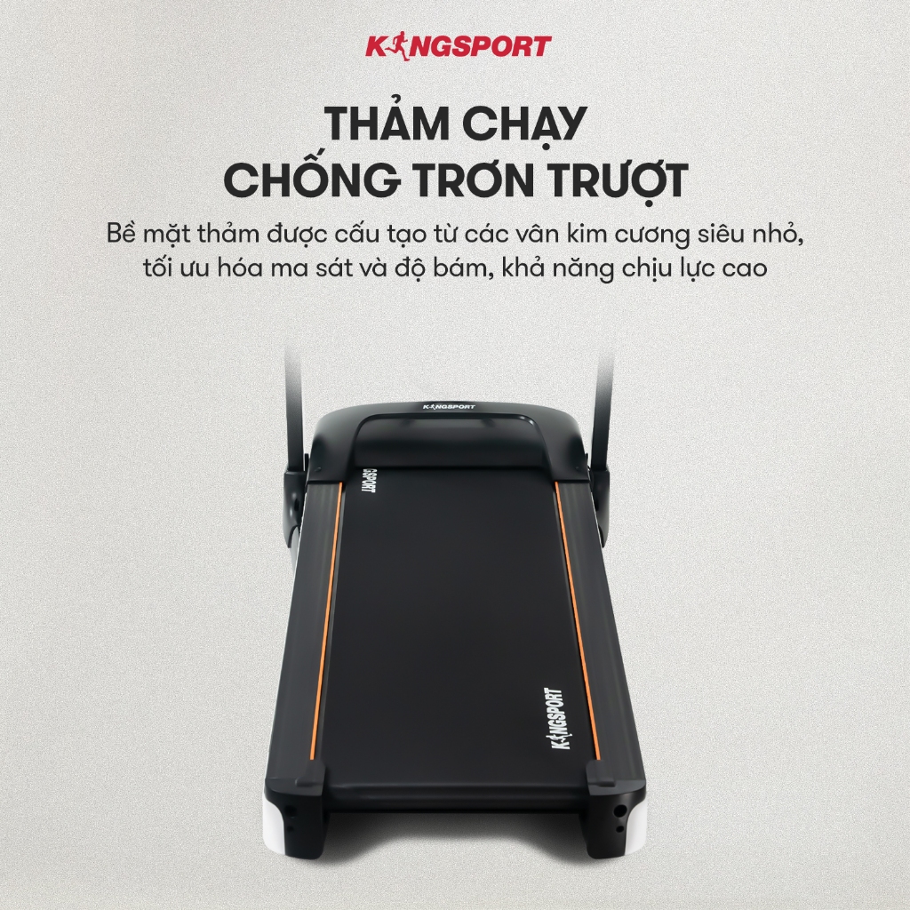 CHỈ GIAO MIỀN NAM | Máy chạy bộ KINGSPORT KS-2058 đa năng, nâng dốc tự động 18%, tốc độ tối đa 18km/h