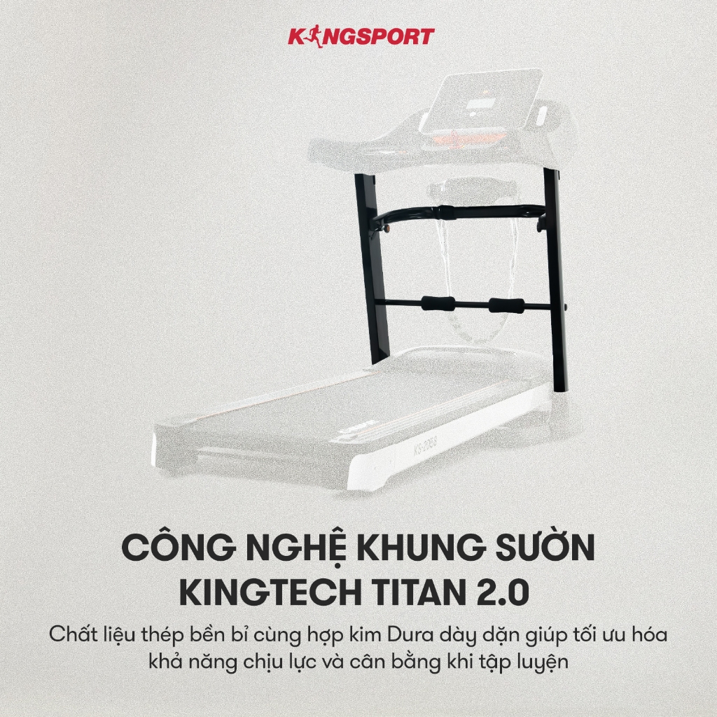 CHỈ GIAO MIỀN NAM | Máy chạy bộ KINGSPORT KS-2058 đa năng, nâng dốc tự động 18%, tốc độ tối đa 18km/h
